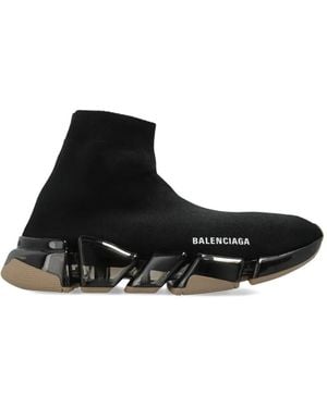 Balenciaga Speed 2.0 Logo-Lettering Slip-On - Black