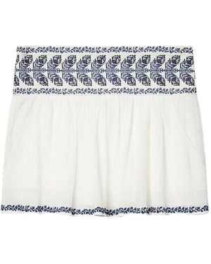 Isabel Marant Picadilia Mini-Rok Met Borduurwerk - Wit