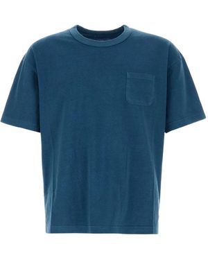 Visvim T-Shirt À Poche Et Écusson - Blue