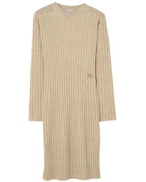 Burberry Wool And Cashmere Blend Dress - Natural