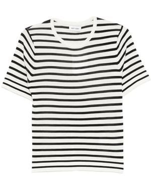Soft Goat Striped T-Shirt - Natural
