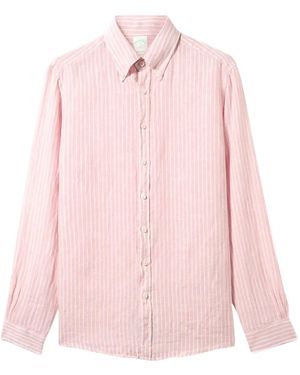 Brooks Brothers Striped Button-Up Shirt - Pink