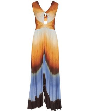 Altuzarra Kalymnos Shiboriプリント マキシドレス - ブルー