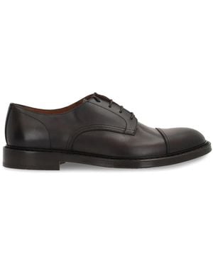 Doucal's Leather Derby Shoes - Brown