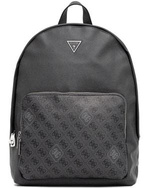 Guess Triangle Logo Pattern Backpack - Black