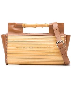 Feng Chen Wang Bamboo Faux-Leather Handbag - Natural