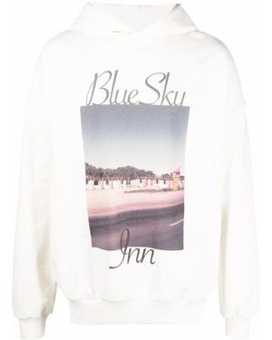 BLUE SKY INN Logo Print Sweatshirt - White