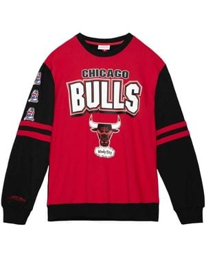 Mitchell & Ness All Over Crew 2.0 "Nba Chicago Bulls" Sweatshirt - Red