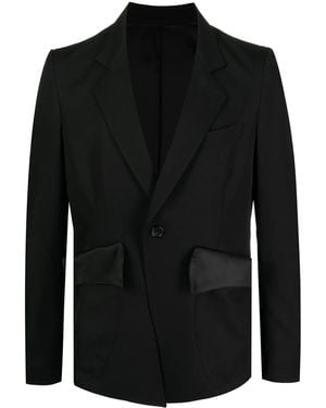Sulvam Slash Single-Button Blazer - Black
