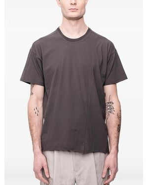 The Viridi-anne Raw-Edge Short-Sleeve T-Shirt - Grey