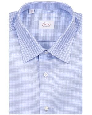 Brioni Chemise À Manches Longues - Blue