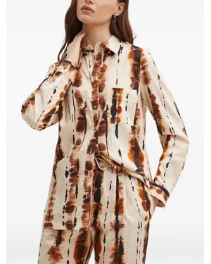 La Petite Francaise Chardon Striped Pocket Shirt - Brown
