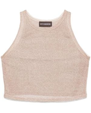 MVP WARDROBE Lurex Tank Top - Natural
