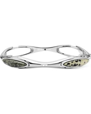 DIESEL Bracelet Torque À Fini Poli - Blanc