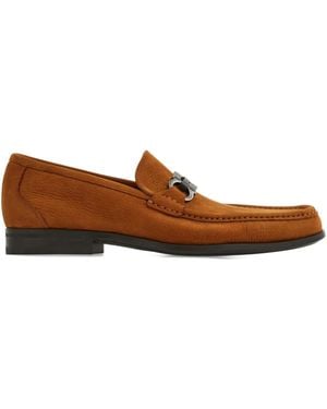 Ferragamo Gancini-buckle loafers - Marrón