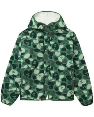 A Bathing Ape Camouflage Hooded Jacket - Green