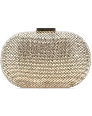 Twentyfourhaitch Sunrise Rhinestone-Embellished Clutch Bag - White