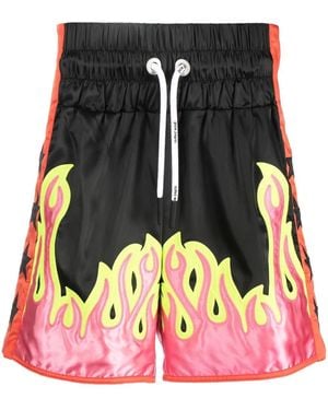 Palm Angels Knielange Shorts Mit Kontrasteinsätzen - Schwarz