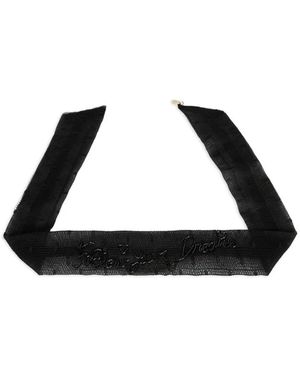 Red(V) Collar Con Cuentas - Negro