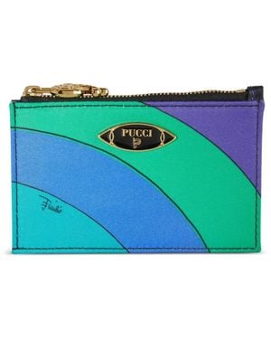 PUCCI Iride-Print Cardholder - Blue