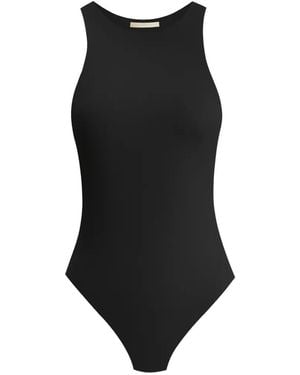12 STOREEZ Racer-Back Bodysuit - Black