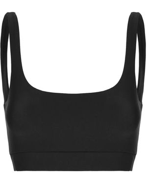 Monfusò Stretch Square-Neck Top - Black