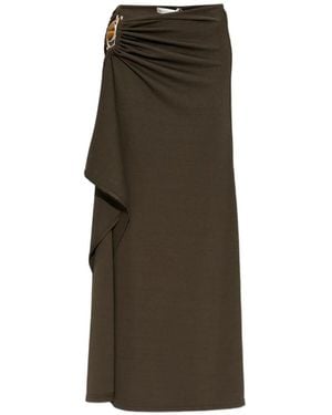 Christopher Esber Occhio Crystal Cascade Maxi Skirt - Green
