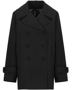 Save The Duck Double-Breasted Coat - Black