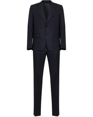 Lardini Traje Con Solapas De Muesca - Azul