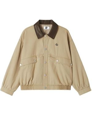 Izzue Button-Fastening Jacket - Natural