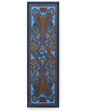 Etro Modal And Cashmere Scarf With Paisley Motif - Blue