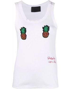 Philipp Plein Pineapple Tank Top - White