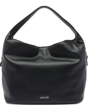 Liu Jo Large Logo-Plaque Tote Bag - Black