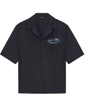 Amiri Chateau Script Camp Shirt - Blue