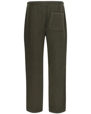 Rier Fleece-Texture Patch-Pocket Trousers - Green