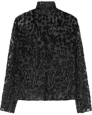 16Arlington Olall Devoré-Effect Top - Black