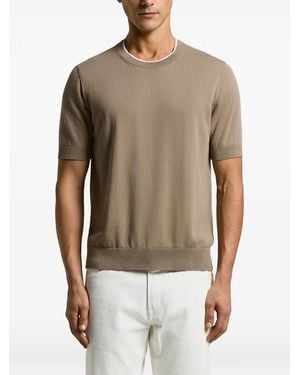 Peserico Crew-Neck T-Shirt - Brown