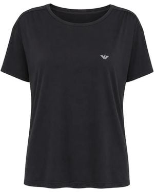 ARMANI EXCHANGE Logo-Detail Crew-Neck T-Shirt - Black