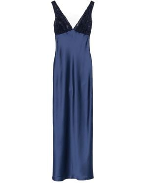 Atu Body Couture Lace V-Neck Maxi Dress - Blue