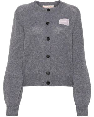 Marni Cardigan Con Applicazione - Blu