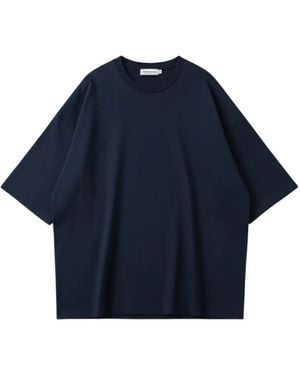 Cellar Door Oversized Crew-Neck T-Shirt - Blue