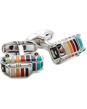 Paul Smith Gemelos con motivo Artist Stripe - Blanco
