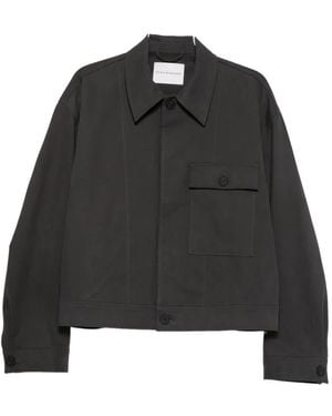 Studio Nicholson Drey Chest-Pocket Overshirt - Black