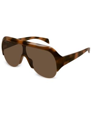 Gucci Tortoiseshell-Effect Pilot Sunglasses - Brown