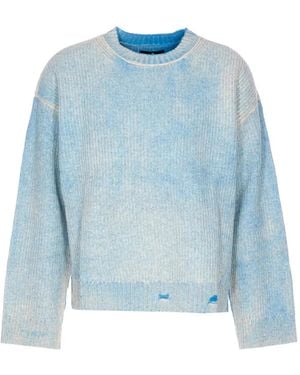 Represent Distressed-effect sweater - Azul