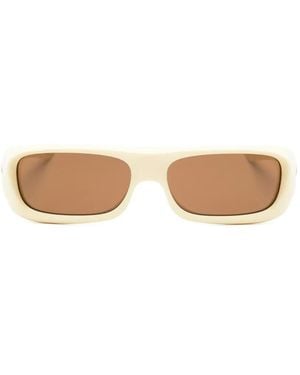 Oakley Permian Sonnenbrille Mit Eckigem Gestell - Weiß