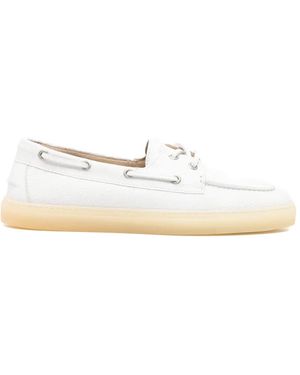 COPENHAGEN Tie-Fastening Leather Loafers - White