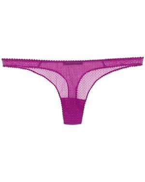 Kiki de Montparnasse Crochet Thong - Purple