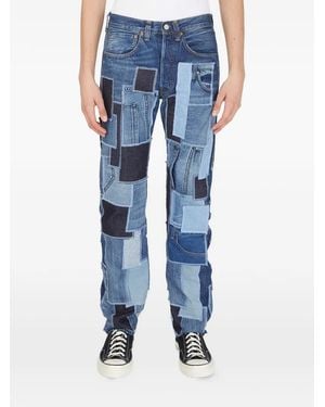 DRx FARMAxY FOR LN-CC X Levi's Patchwork-Construction Jeans - Blue