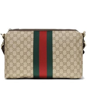 Gucci Gg Supreme Web Schoudertas - Naturel